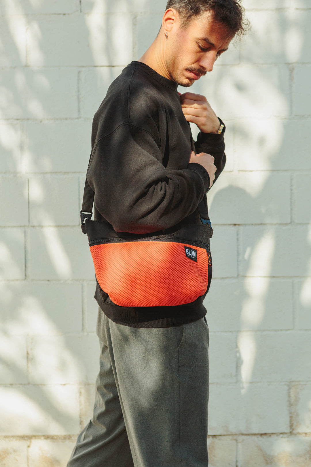 Bolso Shuki Naranja/Negro/Gris