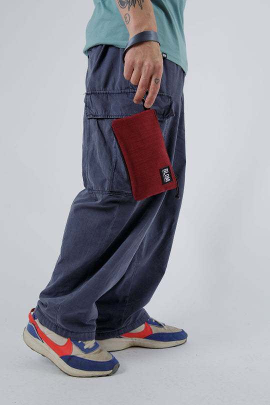 Bolso de mano Granate/Negro + correa Gris (Preventa)