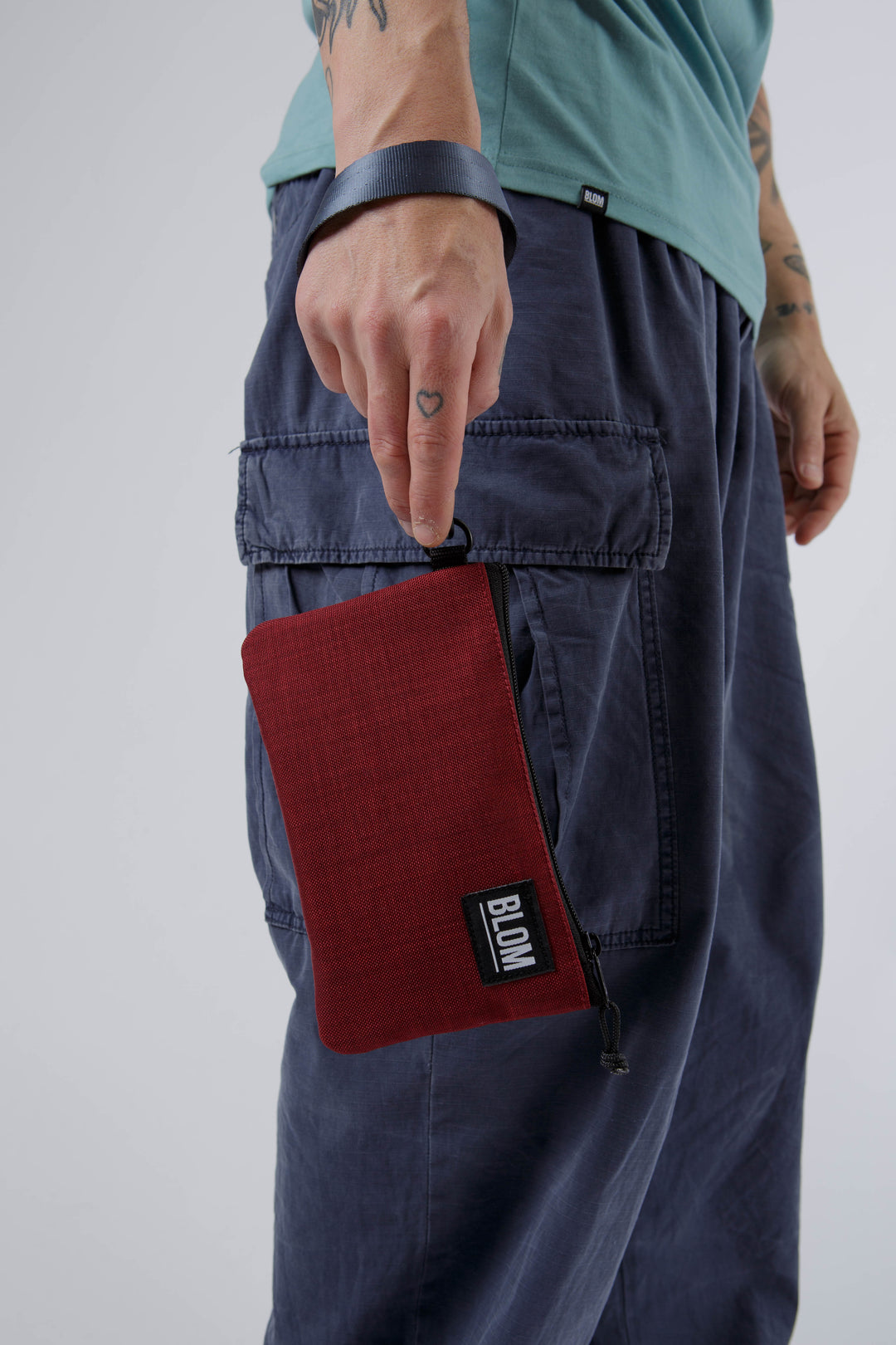 Bolso de mano Granate/Negro + correa Gris (Preventa)