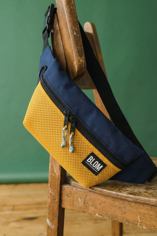 Riñonera Dilon Mostaza/Azul Marino (Preventa)