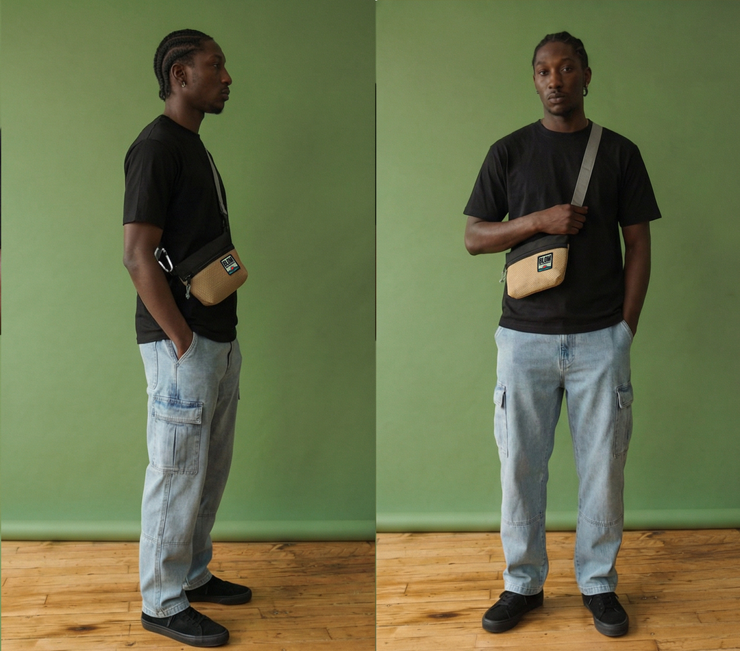 Dilon Bag Beige/Negro Quality Goods