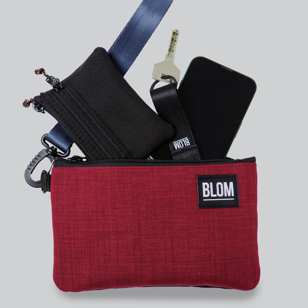 Bolso de mano Granate/Negro + correa Gris (Preventa)