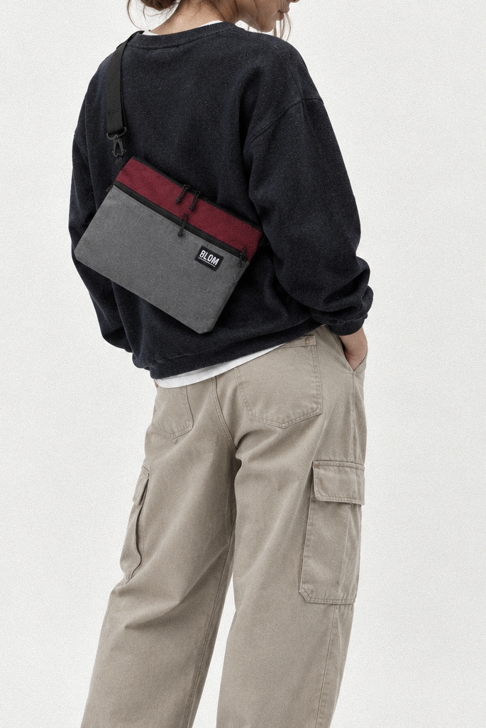 Bolso Sup Gris/Burdeos (Preventa)
