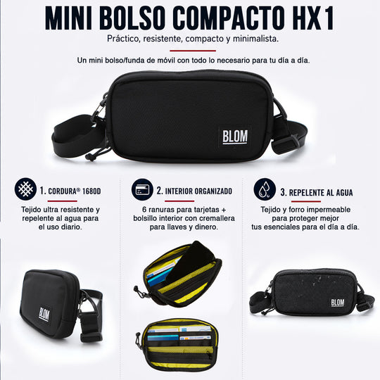 Bolso Mini / Funda de Móvil HX1 Negro