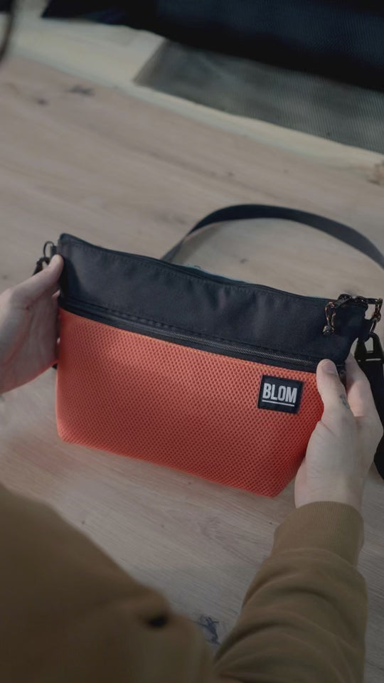 Bolso Shuki Naranja/Negro/Gris